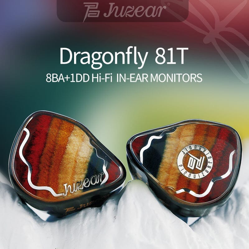 JUZEAR Dragonfly 81T 1DD+8BA Hybrid Drivers IEMs HiFiGo 