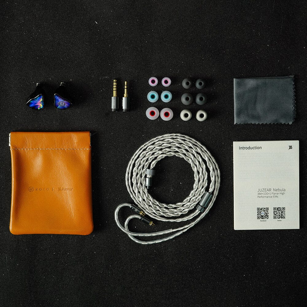 JUZEAR Nebula 1DD + 3BA + 1Planar Tribrid Drivers IEMs