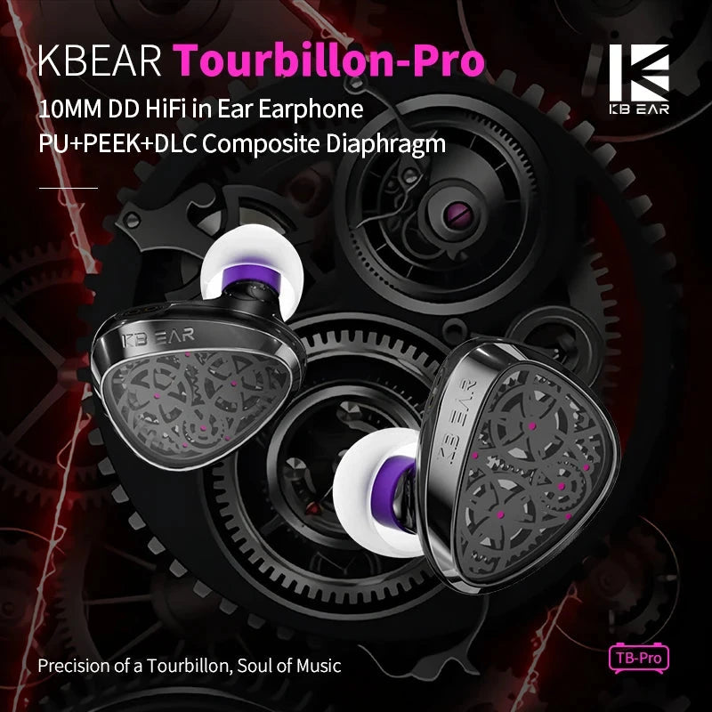 KBEAR Tourbillon Pro / TB Pro 10mm Dynamic Driver IEMs KBEAR 