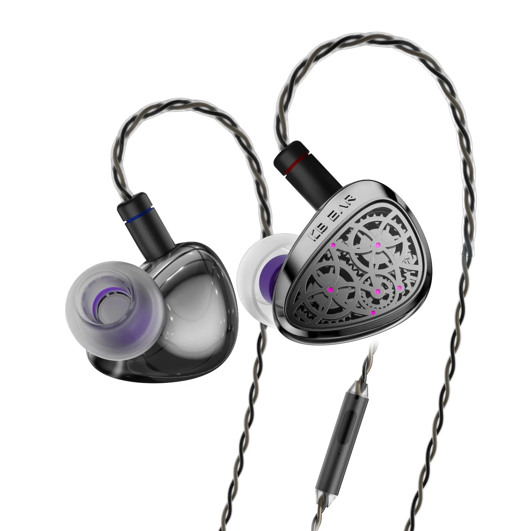 KBEAR Tourbillon Pro / TB Pro 10mm Dynamic Driver IEMs KBEAR TB Pro-Black 3.5mm Mic 