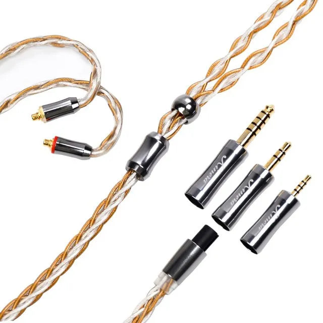 Kinera Gleipnir Pro 6N OCC Gold Plated + Silver Plated Earphone Cable HiFiGo MMCX 