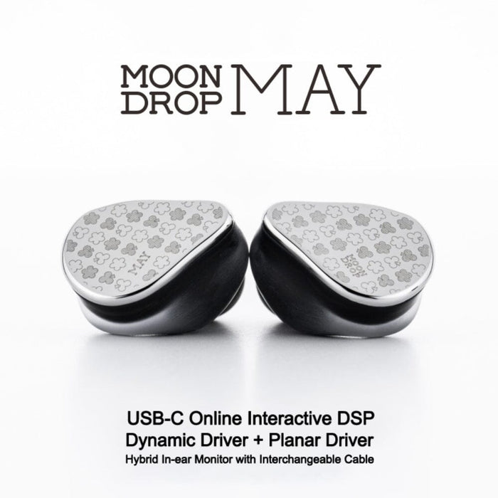 Moondrop May DSP Fully Balanced DD+Planar Hybrid Drivers HiFi IEMs HiFiGo May-White 