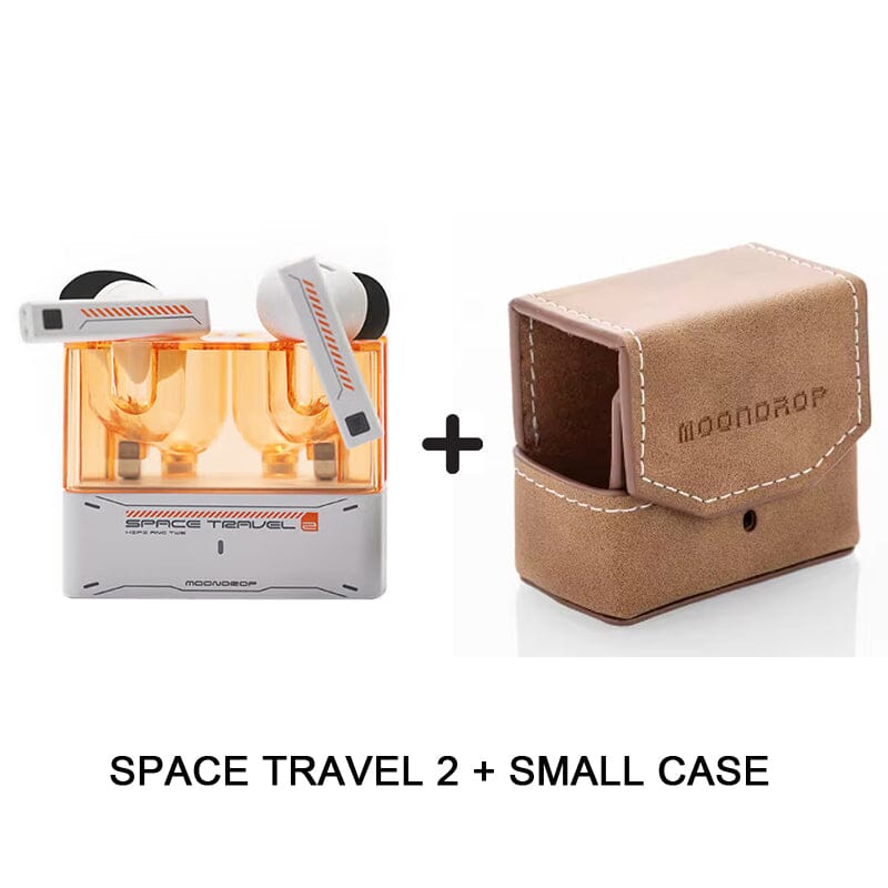 Moondrop Space Travel 2 Bluetooth 6.0 True Wireless Earbuds HiFiGo Space Travel 2-White with Leather Case 