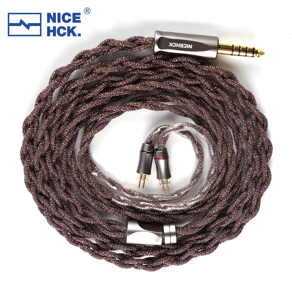 NiceHCK ChocJam 7N Silver Plated OCC+Silver Plated Critically Annealed Copper IEM Cable HiFiGo 