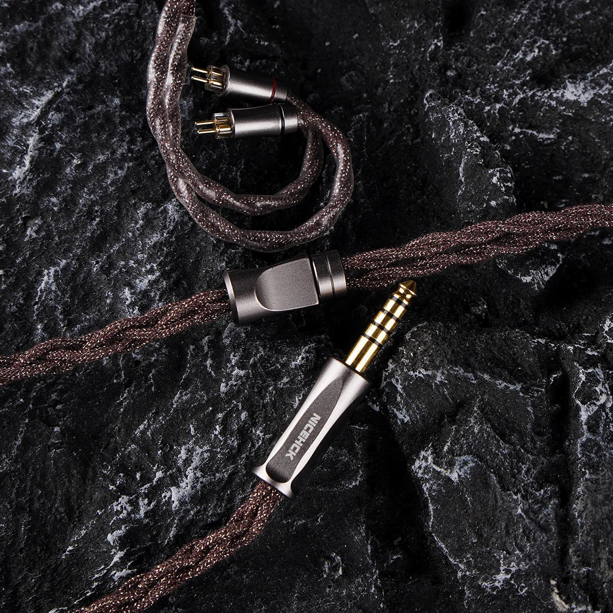 NiceHCK ChocJam 7N Silver Plated OCC+Silver Plated Critically Annealed Copper IEM Cable HiFiGo 