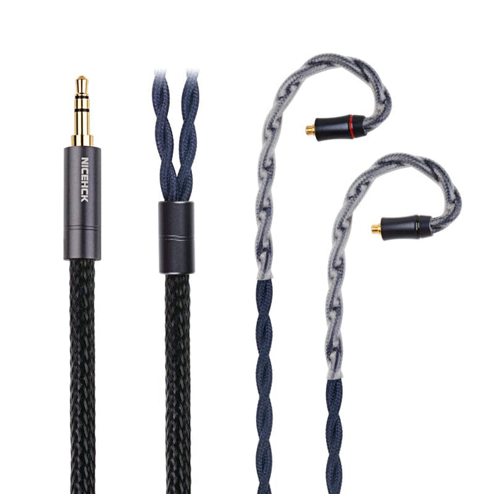 NiceHCK DragonScale 7N OCC+PA Silver Alloy Mixed Earphone Cable HiFiGo 3.5mm to MMCX 