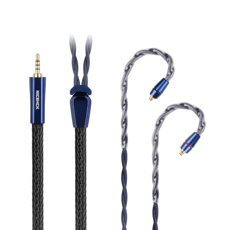 NiceHCK DualDragon 8N OCC+Microalloy Dual Plugs Earphone Cable HiFiGo 2.5mm-MMCX 