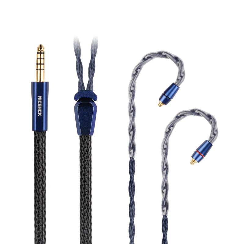 NiceHCK DualDragon 8N OCC+Microalloy Dual Plugs Earphone Cable HiFiGo 4.4mm-MMCX 