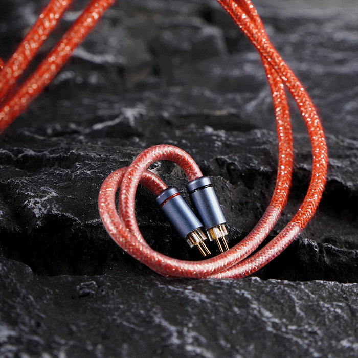 NiceHCK RedGod Gold Silver Alloy+Silver Plated Copper Platinum Alloy Flagship Cable HiFiGo 