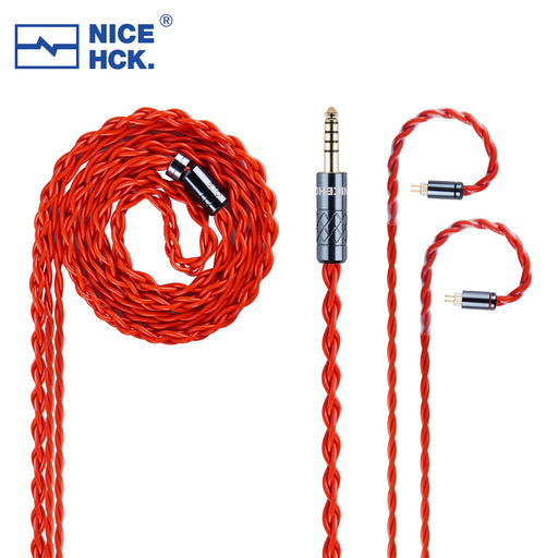 NiceHCK RedLava High Purity Advanced Annealing Copper Earphone Cable HiFiGo 2.5mm-MMCX 