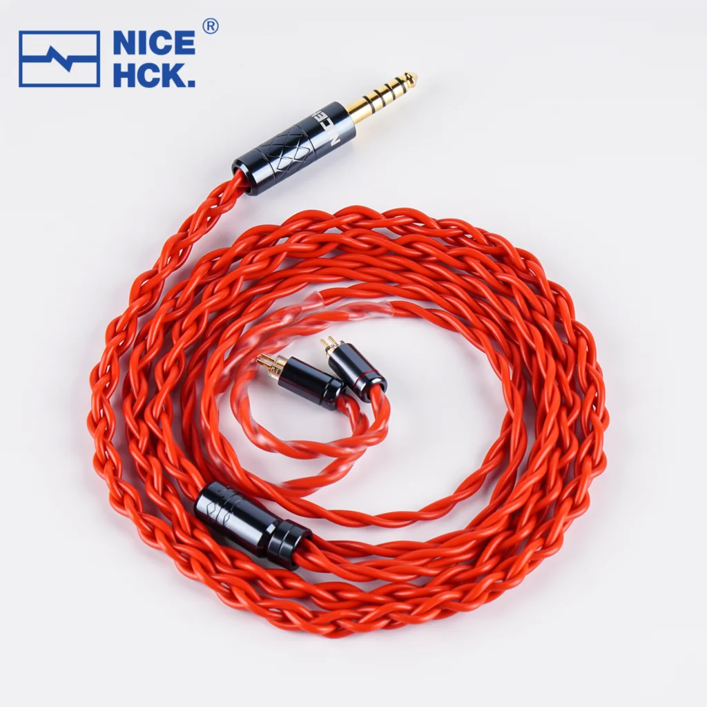 NiceHCK RedLava High Purity Advanced Annealing Copper Earphone Cable HiFiGo 