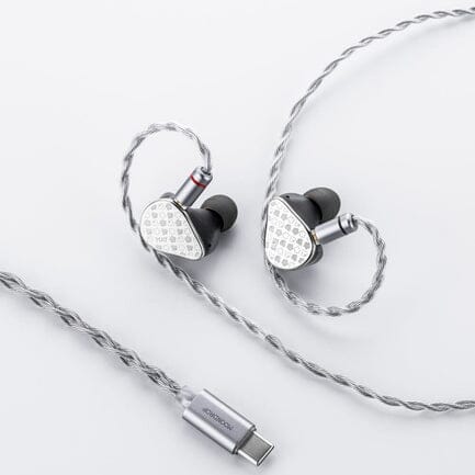 Open Box Moondrop May DSP Fully Balanced DD+Planar Hybrid Drivers HiFi IEMs HiFiGo Open Box Moondrop May-White (Only Ship within US) 