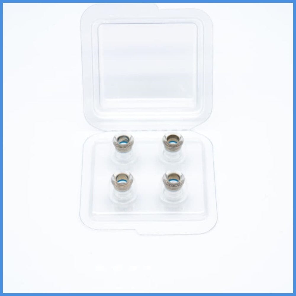 Pentaconn Coreir Brass Metal Core Eartips For 4.5-5.5mm Nozzle HiFiGo Coreir Blue-MS(2 Pairs) 