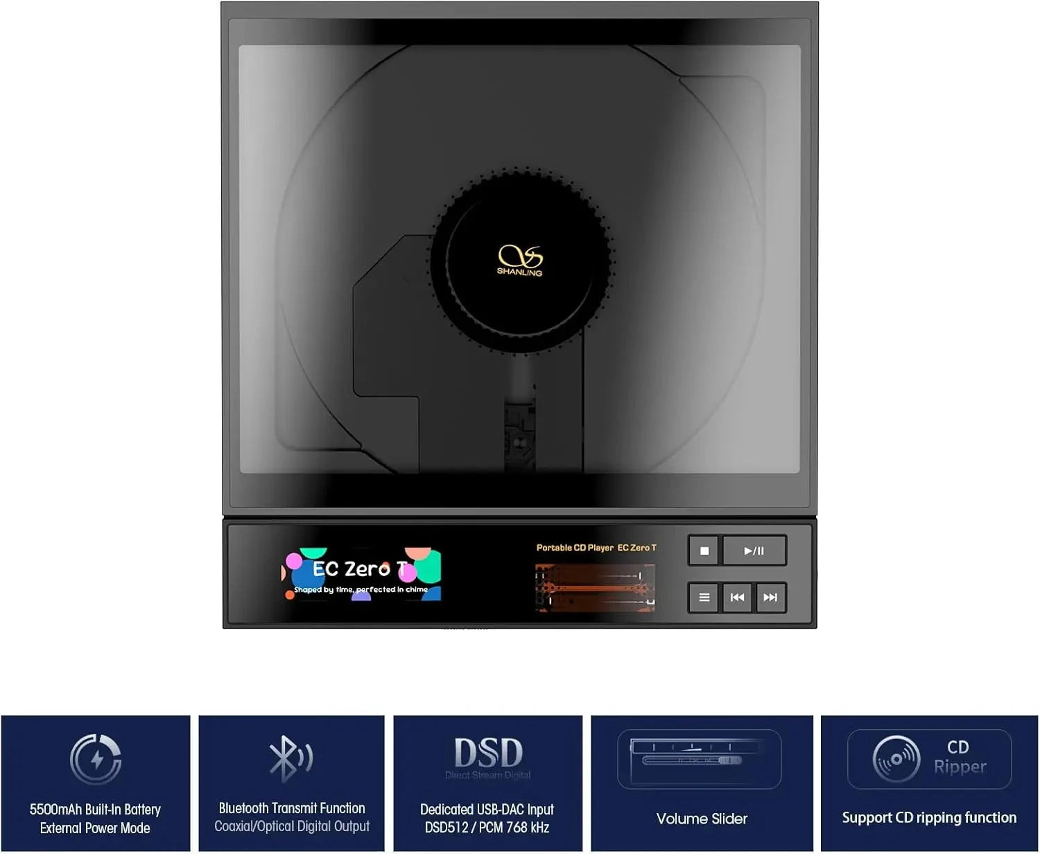 SHANLING EC ZERO T R2R Tube Portable CD Player HiFiGo 