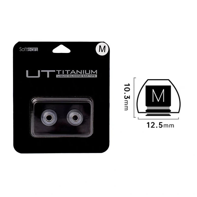 Softears UT Titanium Alloy Liquid Silicone Eartips For 4.6mm–7mm Nozzle HiFiGo UT-M (1 Pair) 