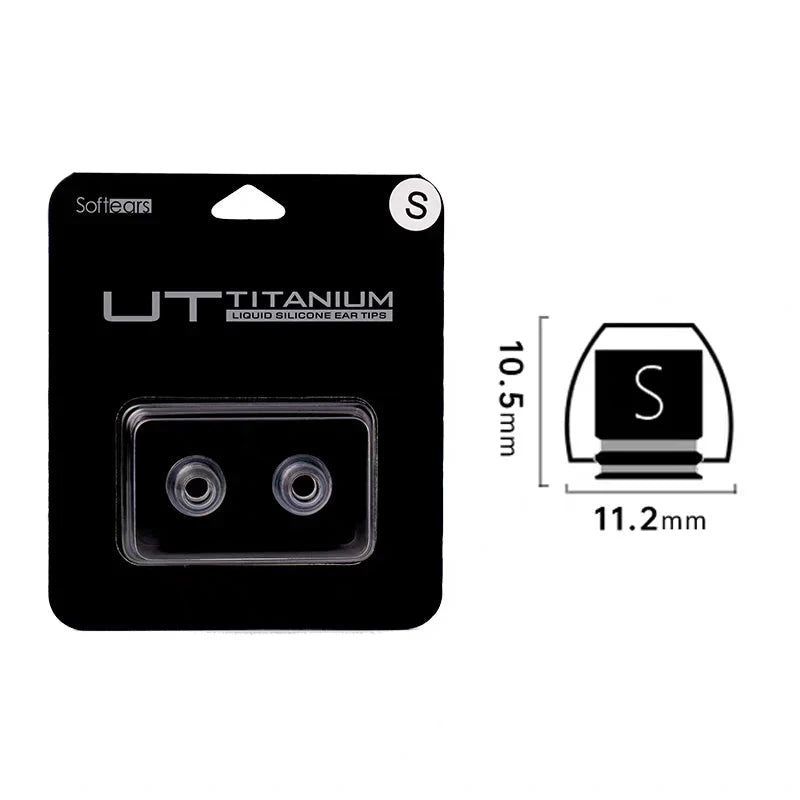 Softears UT Titanium Alloy Liquid Silicone Eartips For 4.6mm–7mm Nozzle HiFiGo UT-S (1 Pair) 
