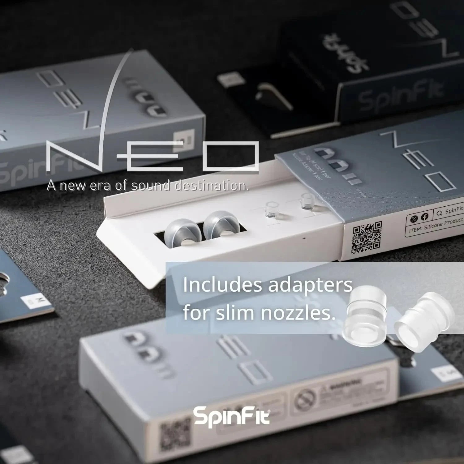 SpinFit NEO Silicone Patented Eartips for 4.5mm-5.5mm Nozzle HiFiGo 