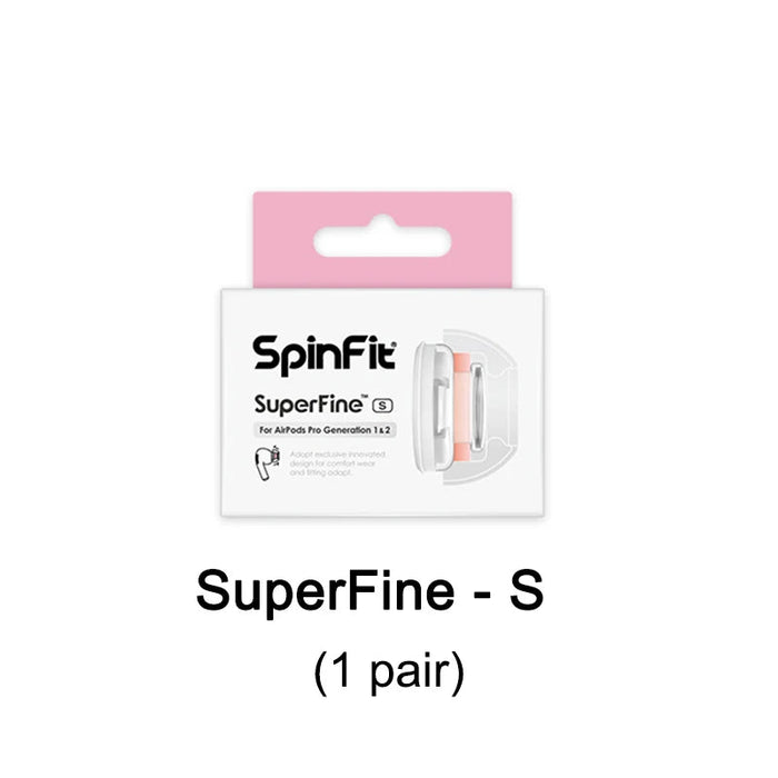 Spinfit SuperFine Cloud Comfort Earbud Tips for AirPods Pro 1＆2 HiFiGo SuperFine-Pink-S-1 Pair 