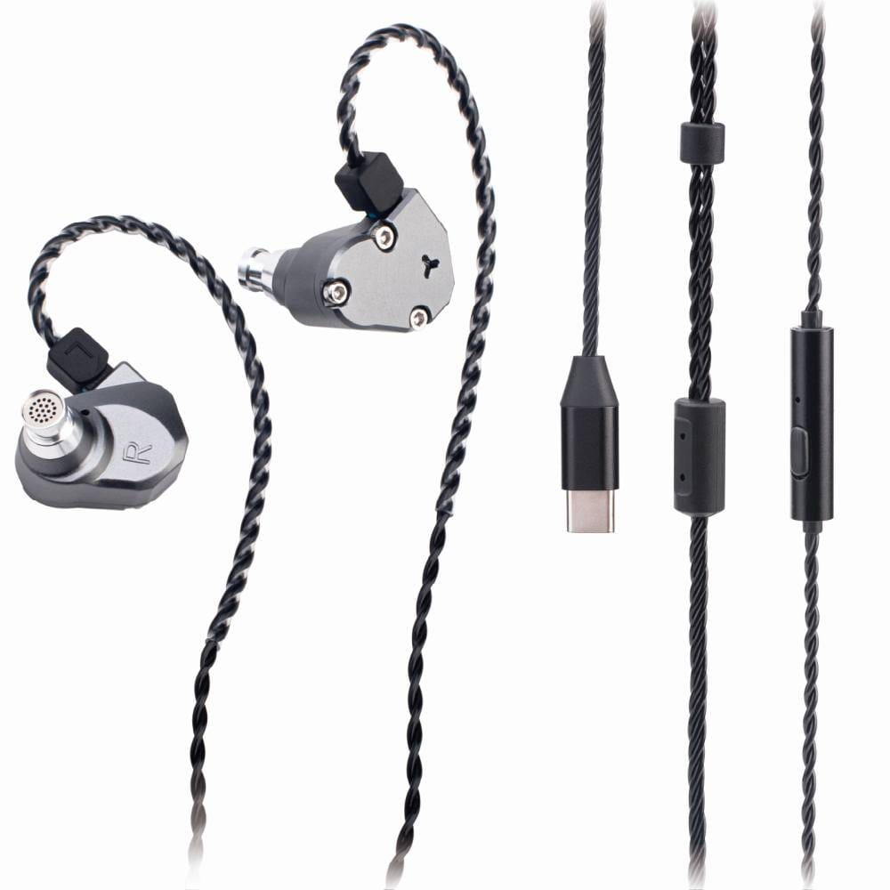 TinHiFi C2 2025 10mm PU+LCP Dynamic Driver In-Ear Earphone HiFiGo C2 2025-Gun Type-c with Mic 