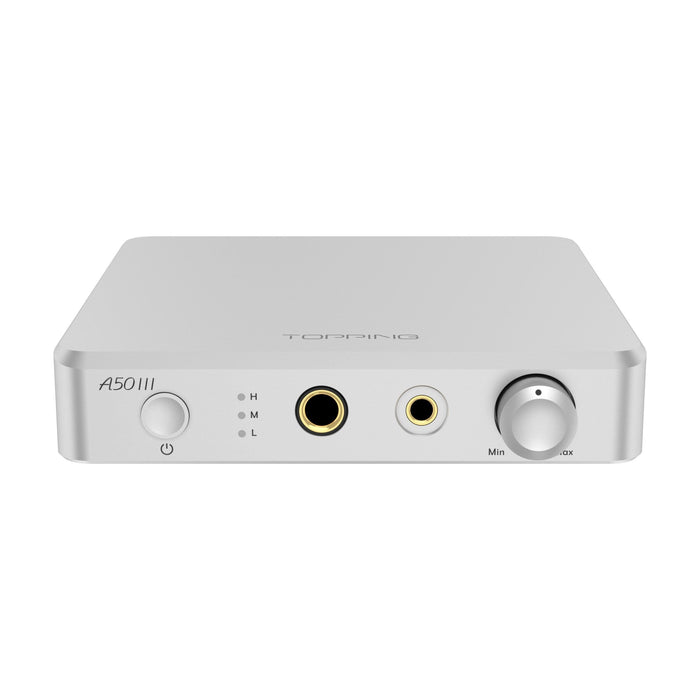 TOPPING A50 III/ A50III High-Power Headphone Amplifier HiFiGo A50III-Silver-EU Plug 