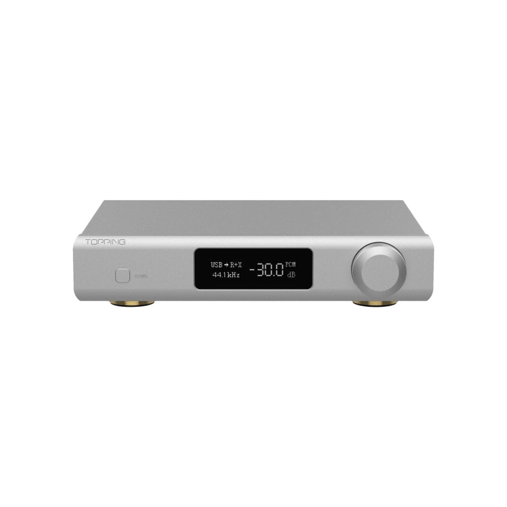 TOPPING D90III / D90 III SABRE Fully Balanced Dual ESS9039SPRO Bluetooth 5.1 HiFi DAC HiFiGo D90III SABRE- Silver 