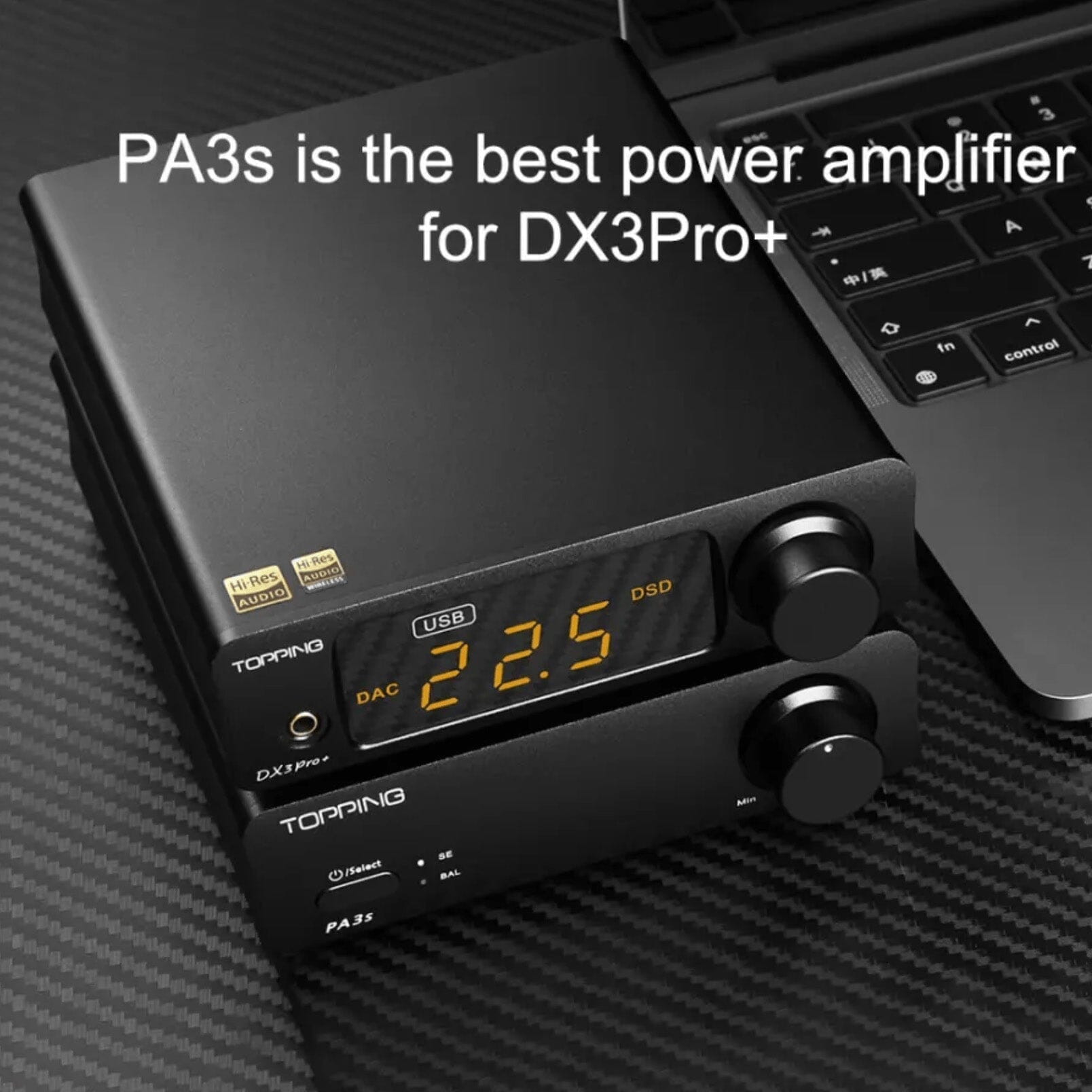 TOPPING DX3Pro Plus + PA3s + RCA cable HiFiGo 