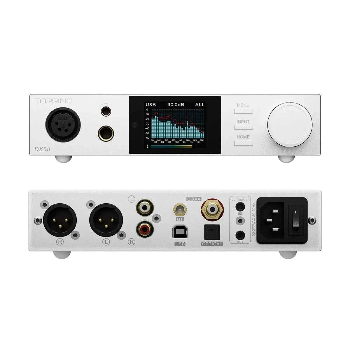 TOPPING DX5 II Dual ES9039Q2M Fully Balanced DAC & AMP HiFiGo DX5 II-Silver 