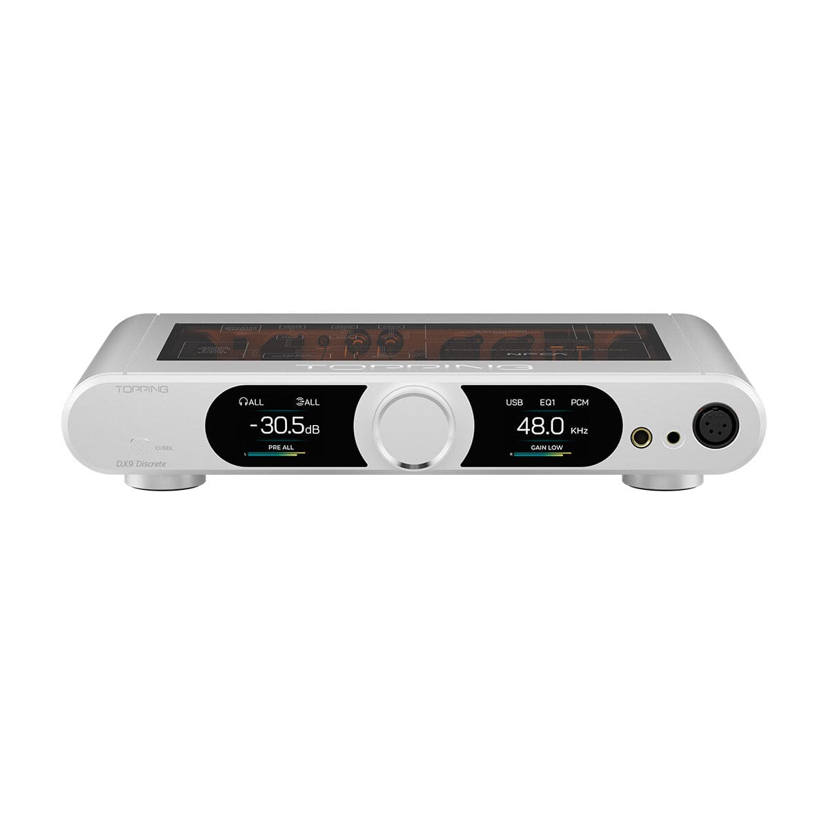 TOPPING DX9 Discrete Fully Balanced DAC & Headphone AMP HiFiGo DX9 Discrete-Silver 