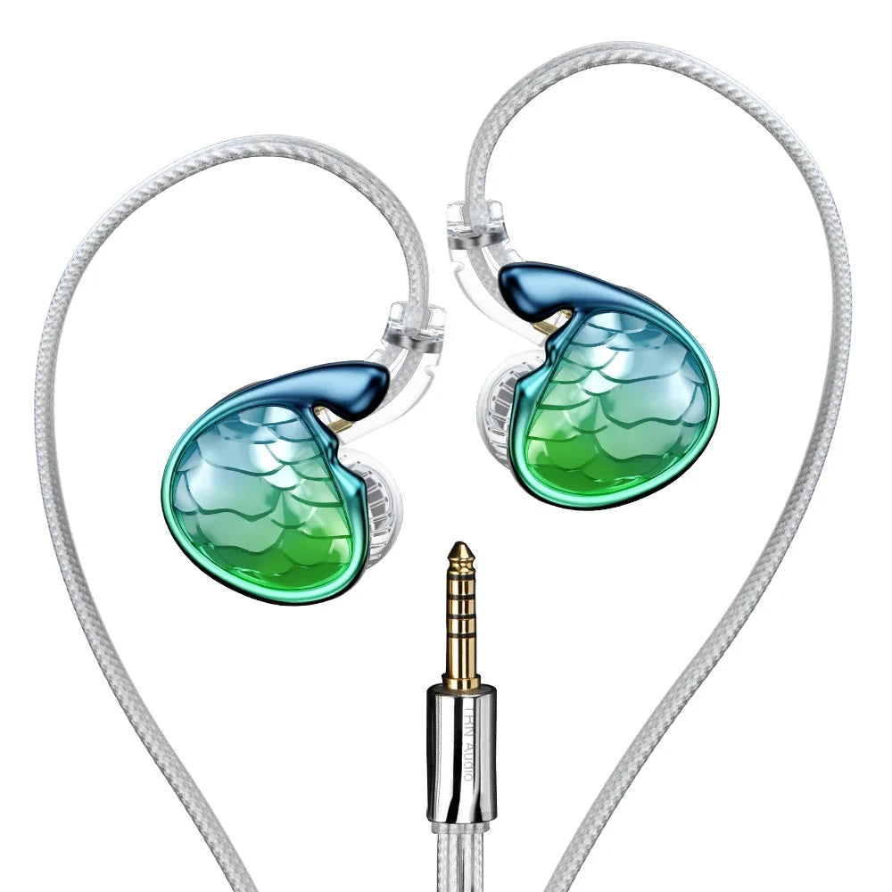 TRN Mermaid 1DD+1BA+2Planar Drivers In-Ear Monitor HiFiGo Mermaid Green 4.4mm 