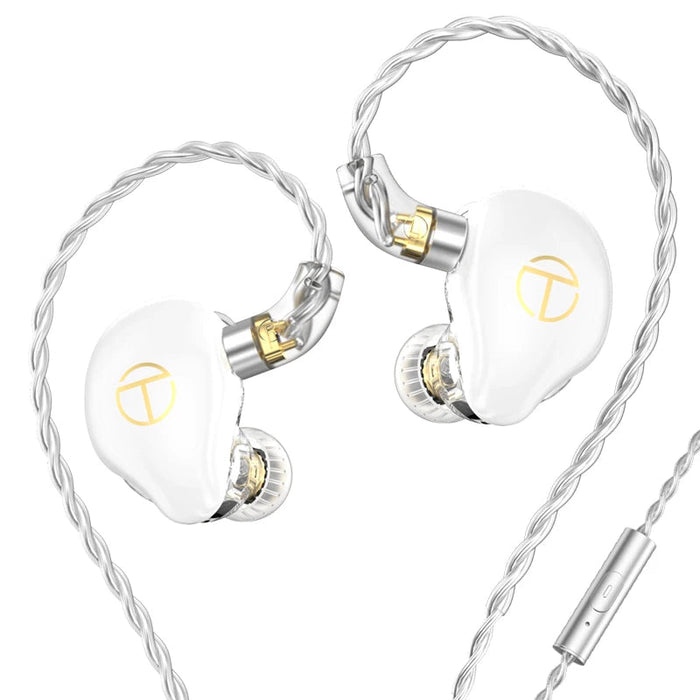 TRN ST7 2DD+5BA Hybrid In-Ear Earphones HiFiGo White-3.5mm-With mic 