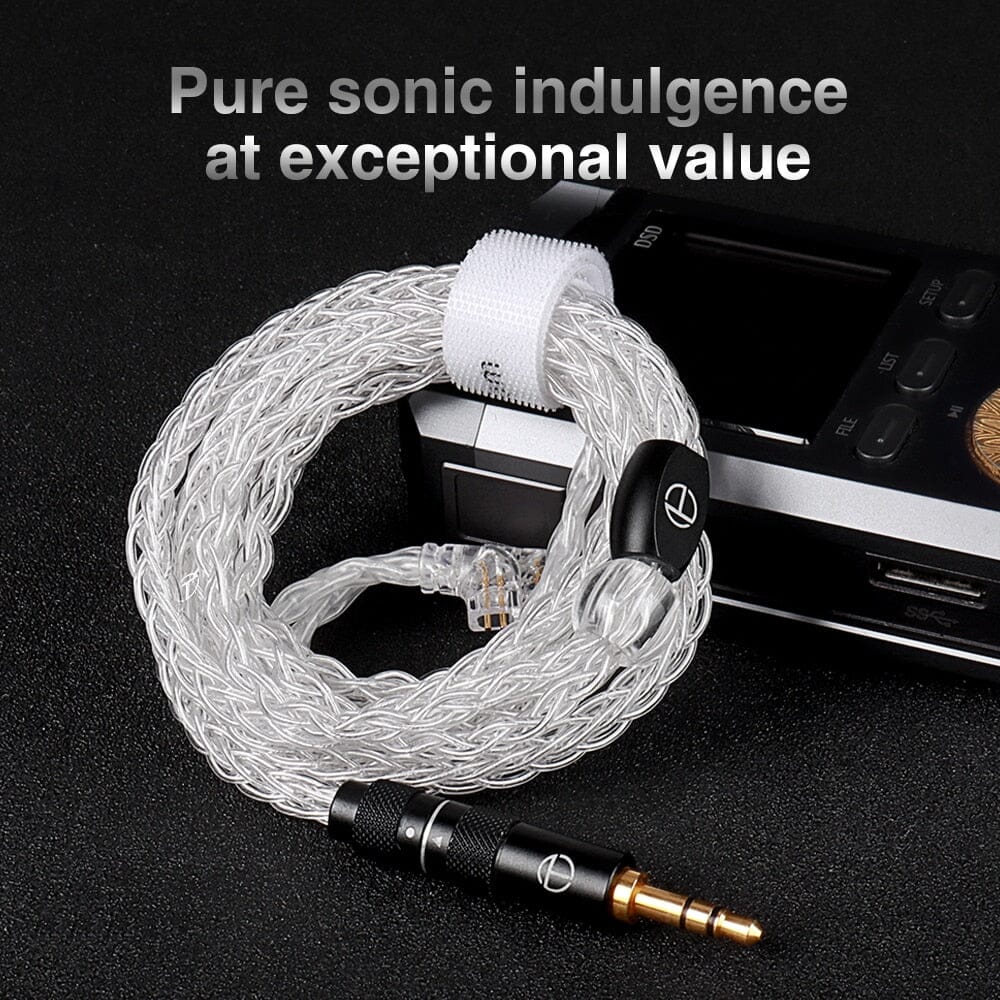 TRN T3 PRO 8 Core Pure Silver Upgraded Earphones Cable For TRN VX PRO BAX MT1 PRO HiFiGo 