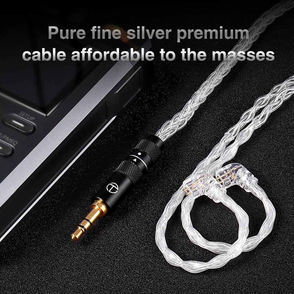 TRN T3 PRO 8 Core Pure Silver Upgraded Earphones Cable For TRN VX PRO BAX MT1 PRO HiFiGo 