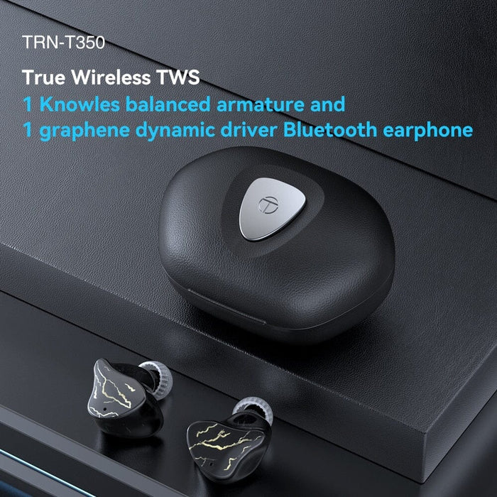 TRN T350 1BA+1DD True Wireless 5.3 Bluetooth-Compatible Bass In-Ear ...