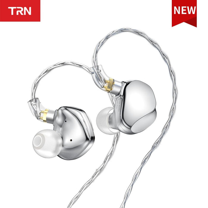 TRN VX Pro 9 Drivers Flagship Hybrid In-Ear Monitor HiFiGo Silver Without Mic 