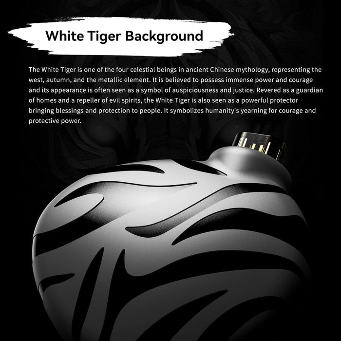 TRN White Tiger 6mm Planar Diaphragm + Hybrid Dual Dynamic Drivers In-Ear Monitor HiFiGo 