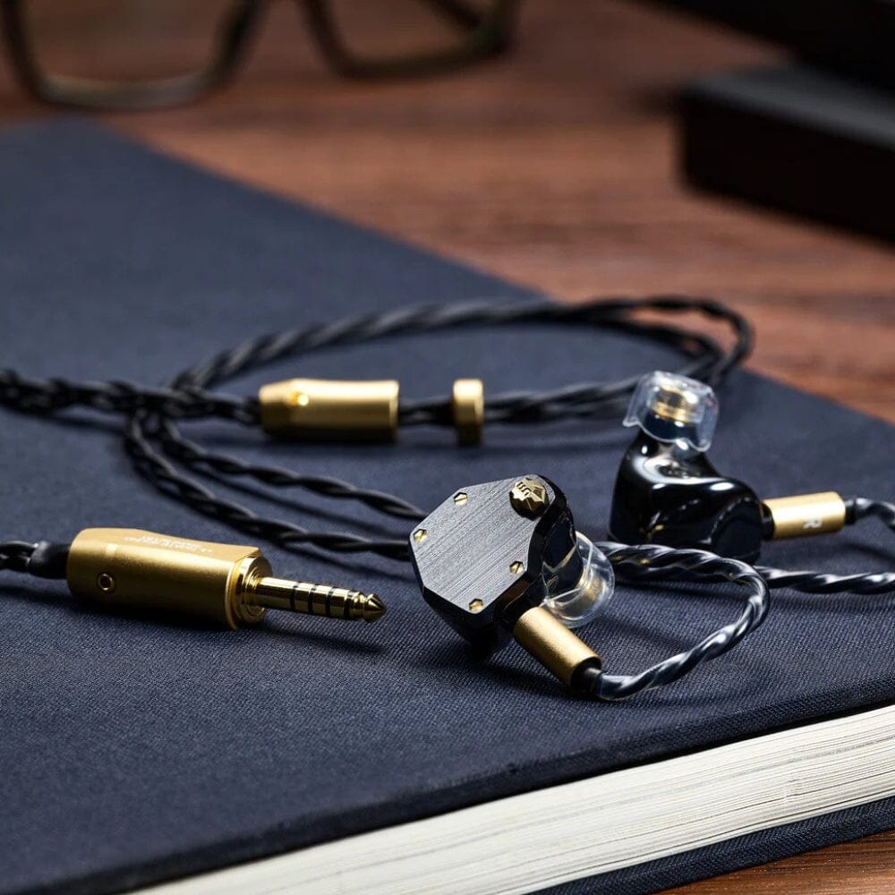 イヤホン Unique Melody MEST Unique Melody Mest Jet Black 1DD+6BA+2EST+1 PZT Bone Conduction