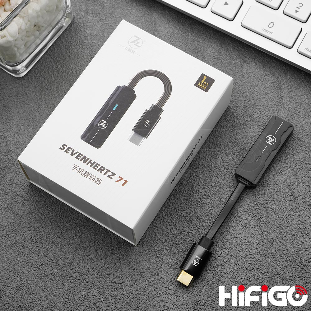 7Hz Sevenhertz 71 USB DAC AMP USB-C To 3.5mm Audio Cable Headphone Amplifier HiFiGo 
