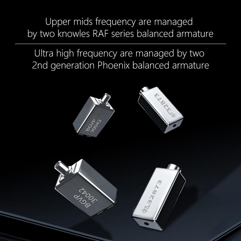 BGVP DH5 5-driver Hybrid HIFI In-Ear Monitors HiFiGo 