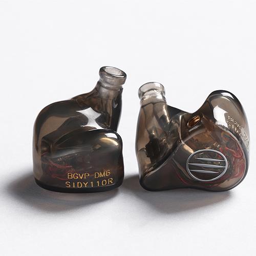 BGVP DM6 5BA In-Ear Earbuds Earphone MMCX Audiophile HiFi Monitor Support Costomized HiFiGo CT09- Clear Black 