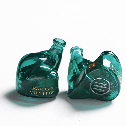 BGVP DM6 5BA In-Ear Earbuds Earphone MMCX Audiophile HiFi Monitor Support Costomized HiFiGo CT10-Green 