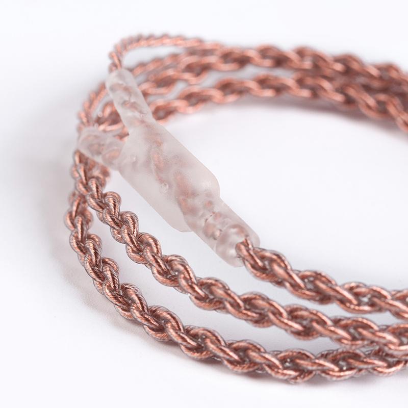 BLON BL-03 4 Core Single Crystal Copper Upgraded Cable 2PIN 3.5MM Bend Plug For BLON BL03 HiFiGo 