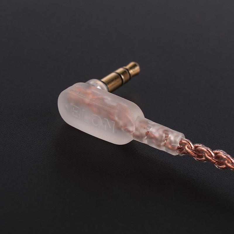 BLON BL-03 4 Core Single Crystal Copper Upgraded Cable 2PIN 3.5MM Bend Plug For BLON BL03 HiFiGo 