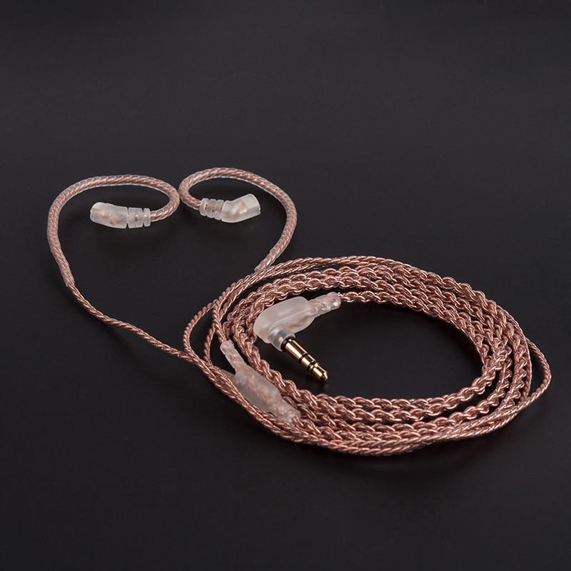 BLON BL-03 4 Core Single Crystal Copper Upgraded Cable 2PIN 3.5MM Bend Plug For BLON BL03 HiFiGo 