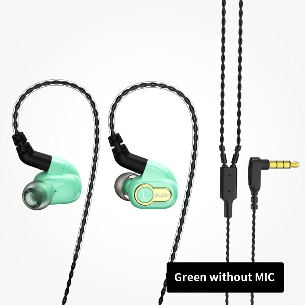BLON BL-05s BL05s 3rd Generation 10mm Upgraded Carbon Diaphragm In Ear Earphone HiFiGo Green no mic 