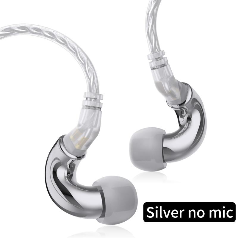 BLON BL mini 6mm Dynamic Driver In Ear Earphone IEM HiFiGo Silver no mic 