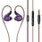BLON Z200 HiFi 10mm Carbon Diaphragm Driver In-Ear Earphones HiFiGo Purple With Mic 