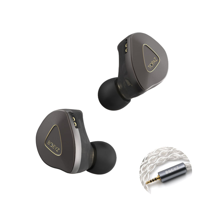 BQEYZ Topaz In-Ear Monitor Dynamic Piezoelectronic Drivers Earphone HiFiGo Gray 2.5 plug China 