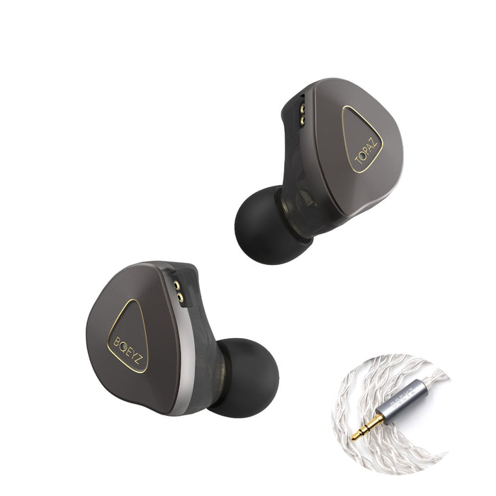 BQEYZ Topaz In-Ear Monitor Dynamic Piezoelectronic Drivers Earphone HiFiGo Gray 3.5 plug China 
