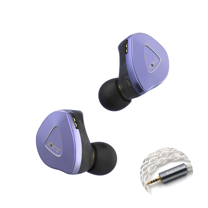 BQEYZ Topaz In-Ear Monitor Dynamic Piezoelectronic Drivers Earphone HiFiGo Violet 2.5 plug China 