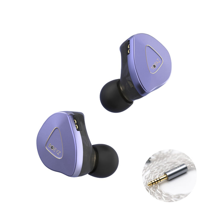 BQEYZ Topaz In-Ear Monitor Dynamic Piezoelectronic Drivers Earphone HiFiGo Violet 4.4 plug China 